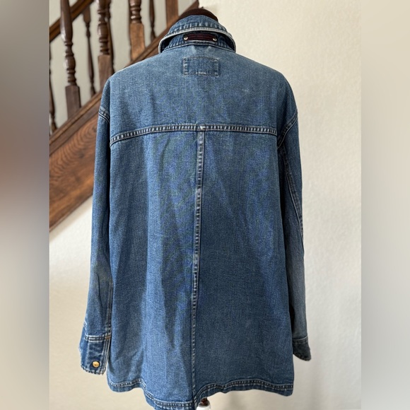 Oversized Ralph Lauren Denim Toggle Jacket Plus Size 3X - Picture 2 of 11